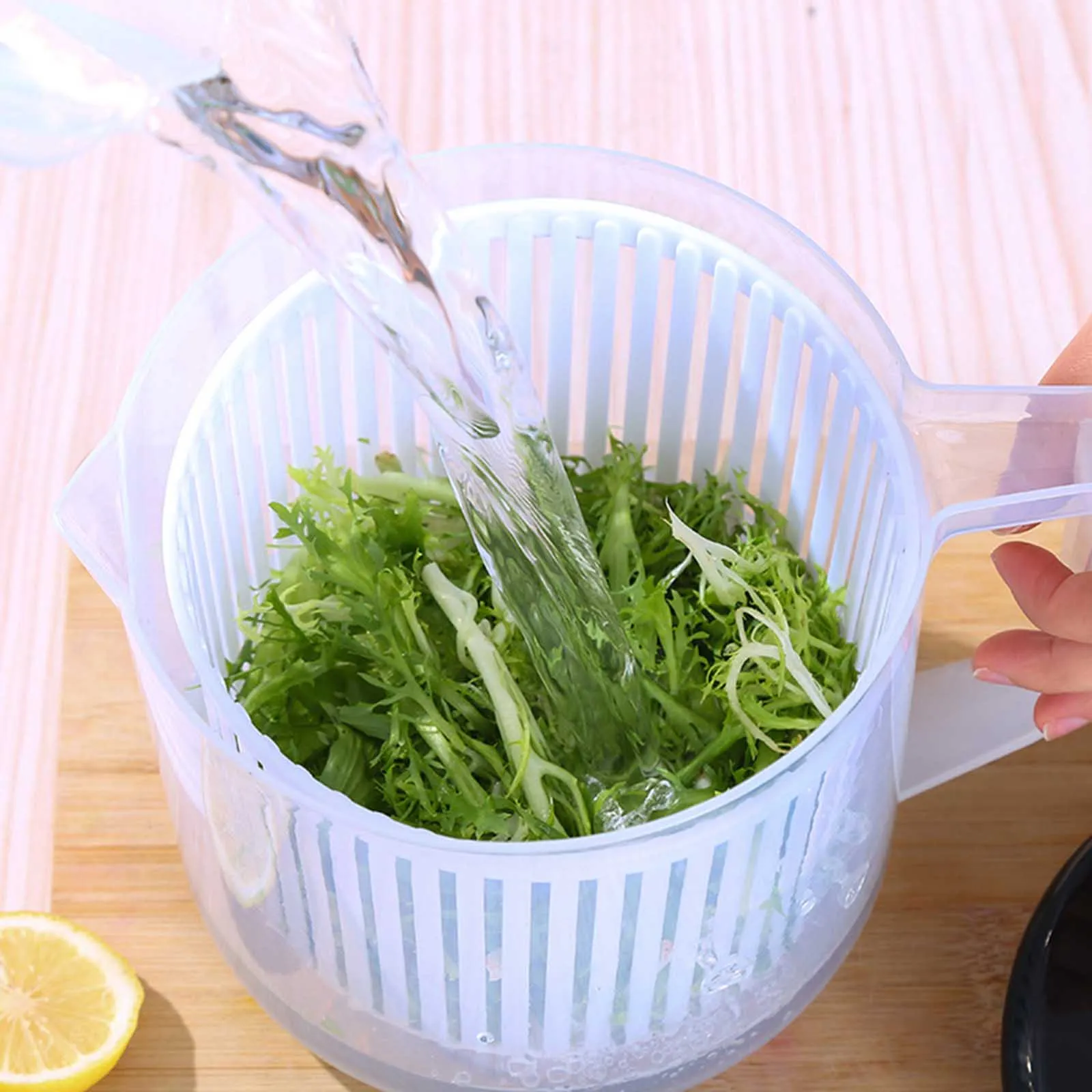 Большая сушилка для салатов 2 5 л аппарат мытья и сушки салата пасты овощей