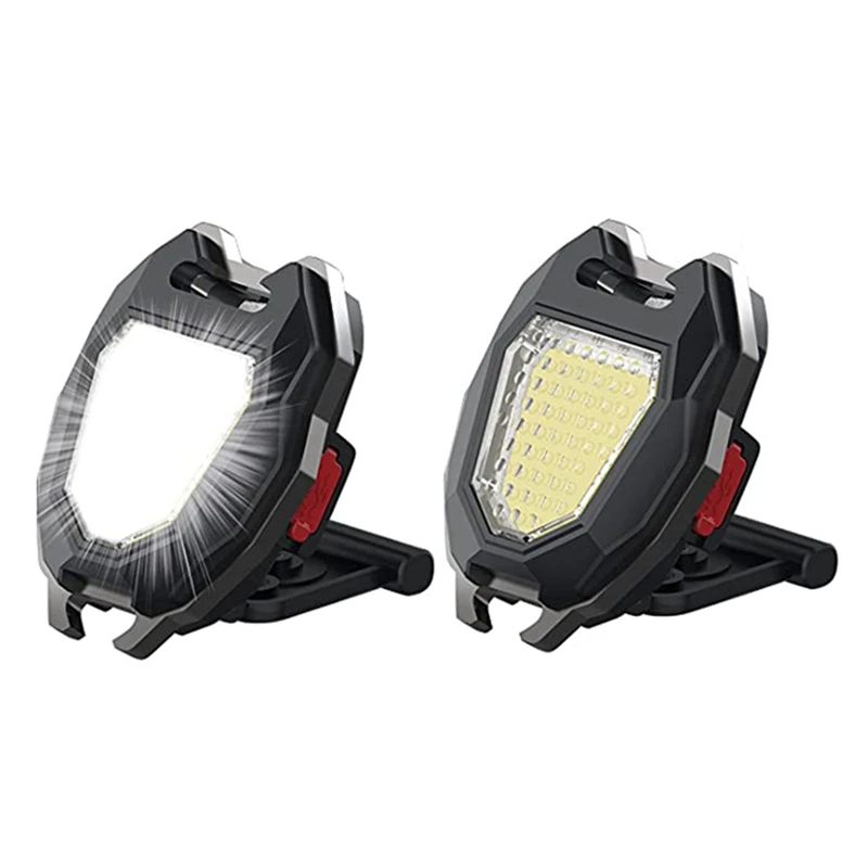 

2Pc COB Portable Lamps, Bottle Opener With Folding Bracket, Used For Camping, Fishing, Hiking And Emergency Lighting
