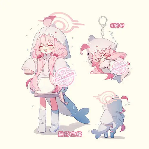 Синий архив Takanashi Hoshino Стенд Аниме Фигурка Прозрачная акриловая модель Тарелка