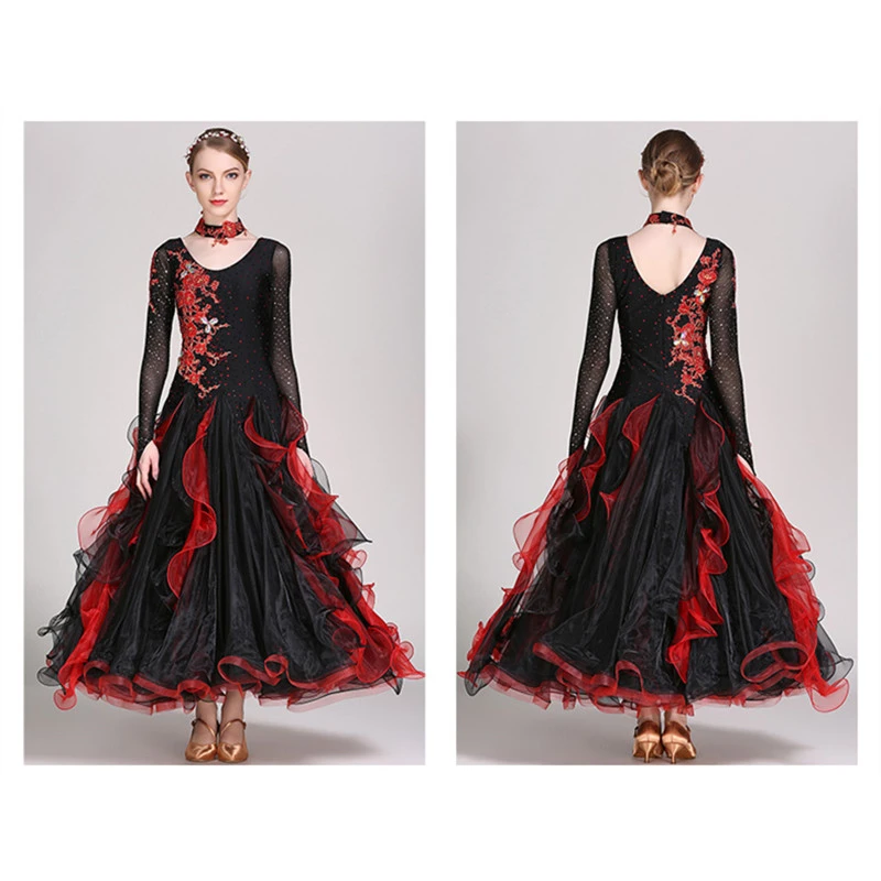 Стандартная одежда для бальных танцев платья соревнований по бальным танцам
