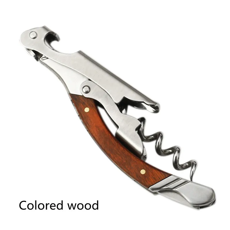 

Профессиональный штопор для официантов с деревянной ручкой, открывалка для вина и пива, резак для фольги, подарок для любителей вина, для баров и кафе