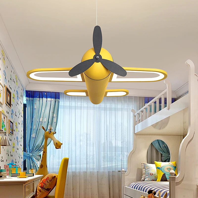 

Children Room Kids Baby Boys Colorful Lighting 2023 Modern Led Chandelier Airplane Lamp For Home