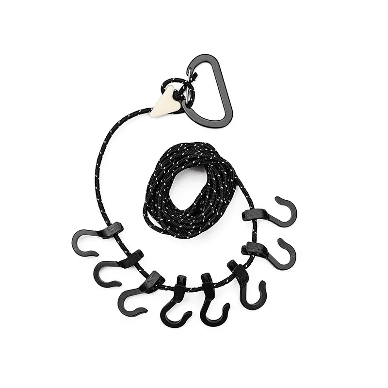 Shine Trip 4 мм 3 м уличная веревка для кемпинга подвесная регулируемая одежды зажим в