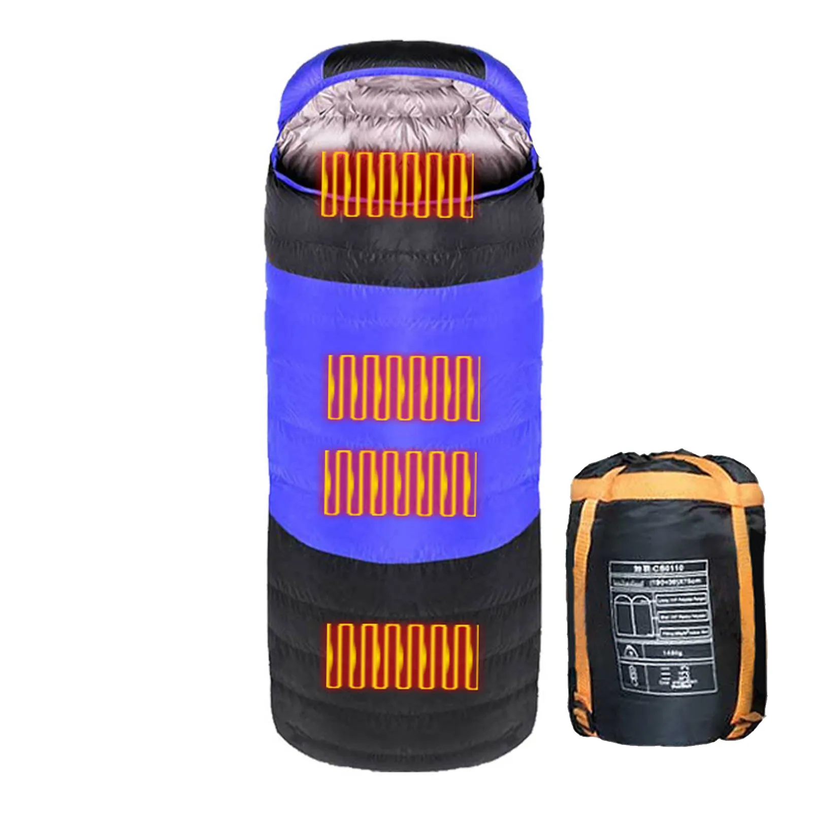 

Portable Camping Sleeping Bag Electric Heated Pad USB 4 Heating Zones Heating Pads Adjustable Temperature Heating Cushion
