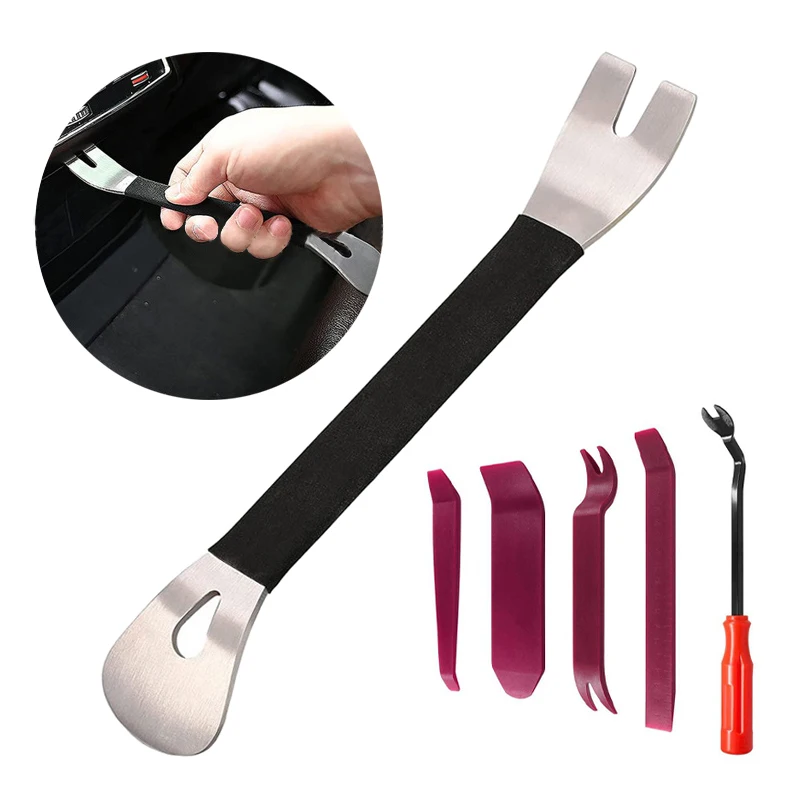 

Auto Door Clip Panel Trim Removal Tool Car Audio Disassembly Kits Navigation Disassembly Installer Prying Automobile Nail Puller