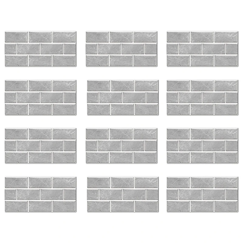 

12-Sheet Peel And Stick Backsplash Tile, Faux White Marble Look PVC Stick On Backsplash Tiles For Kitchen 12X6inch