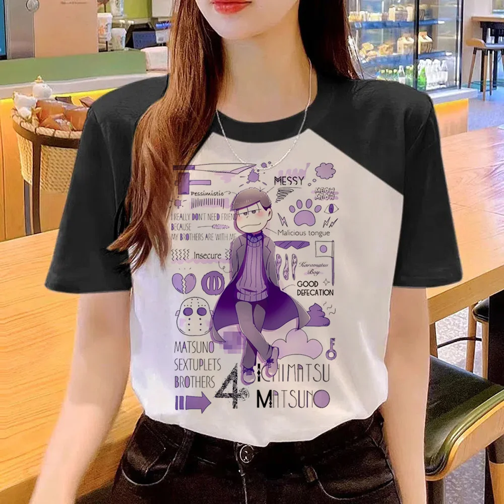 

Футболки Osomatsu San, Женский Топ Y2K, забавная уличная одежда y2k для девушек