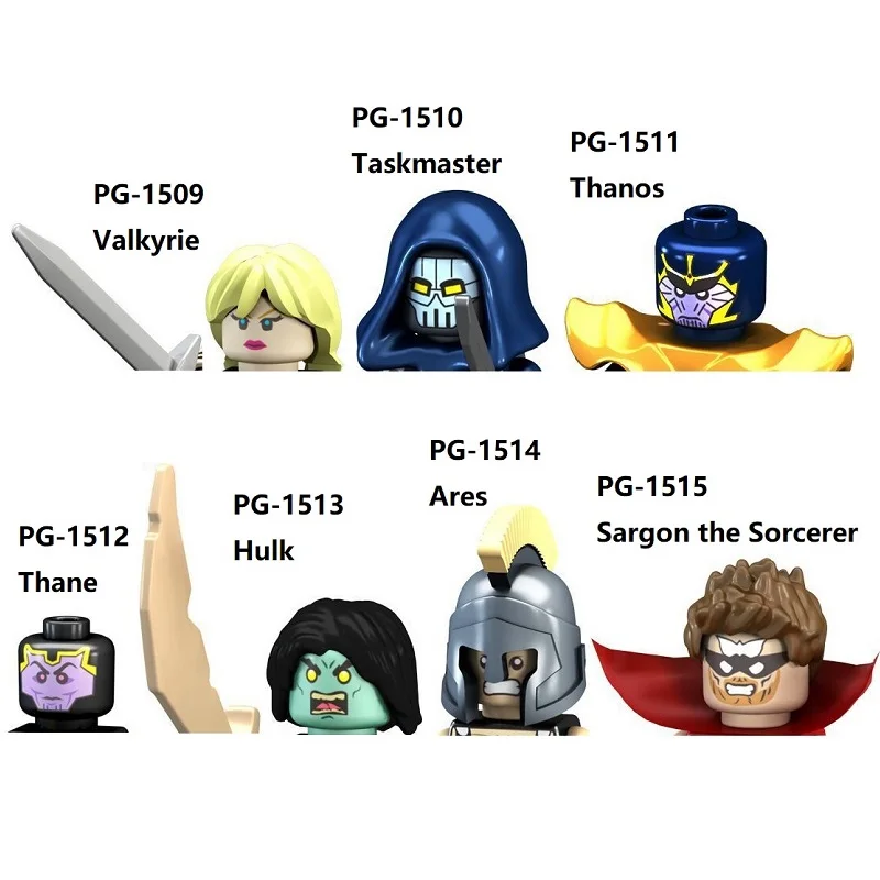 

Конструктор Sargon the Sorcerer Taskmaster Valkyrie Халк Арес танос Этан супергерой мини Экшн-Фигурки игрушки