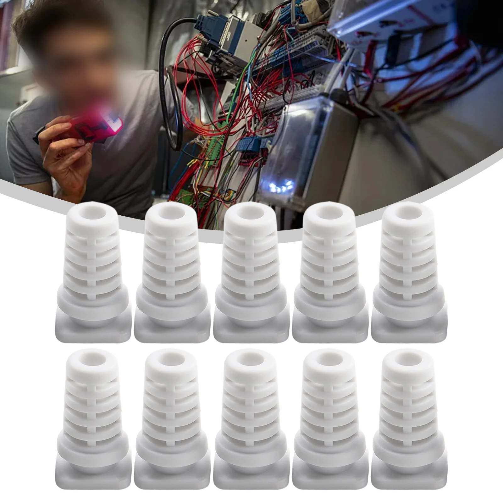 Защитная пленка для шнура электроинструмента 10X 10 шт. черные/белые кабельные