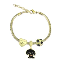 brand jewelry charm bracelet for women with love heart brand bracelet gold mothers day bracelets pulseras mujer dropshipping