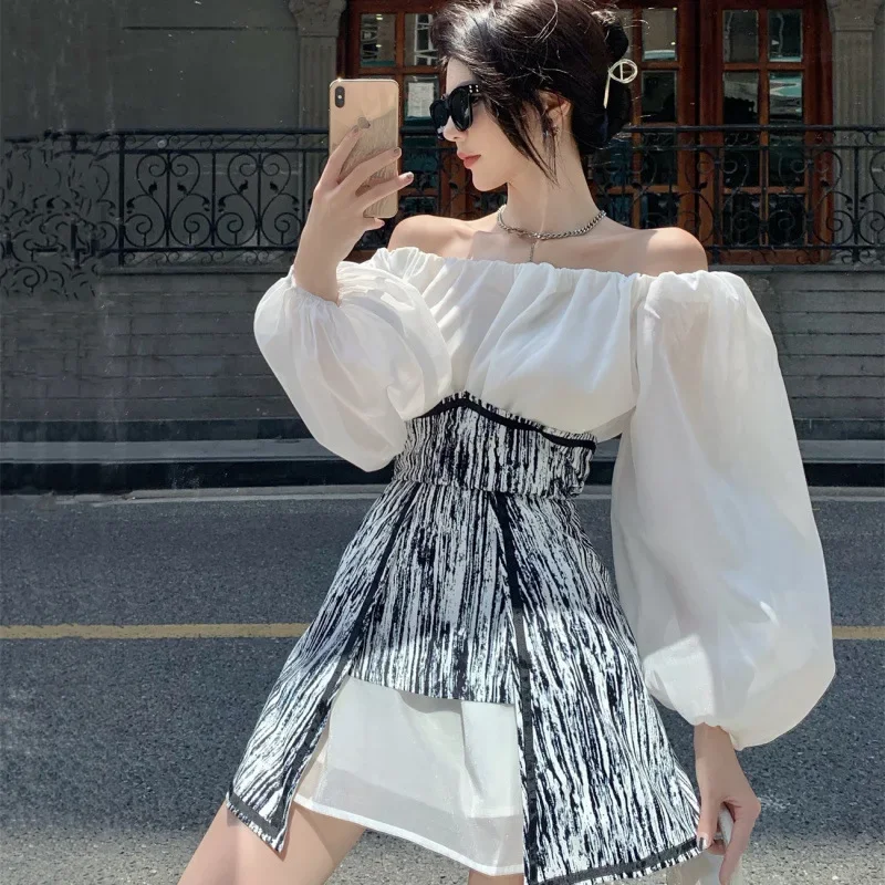 Новинка 2024 элегантное шифоновое платье женское летнее профессиональное для