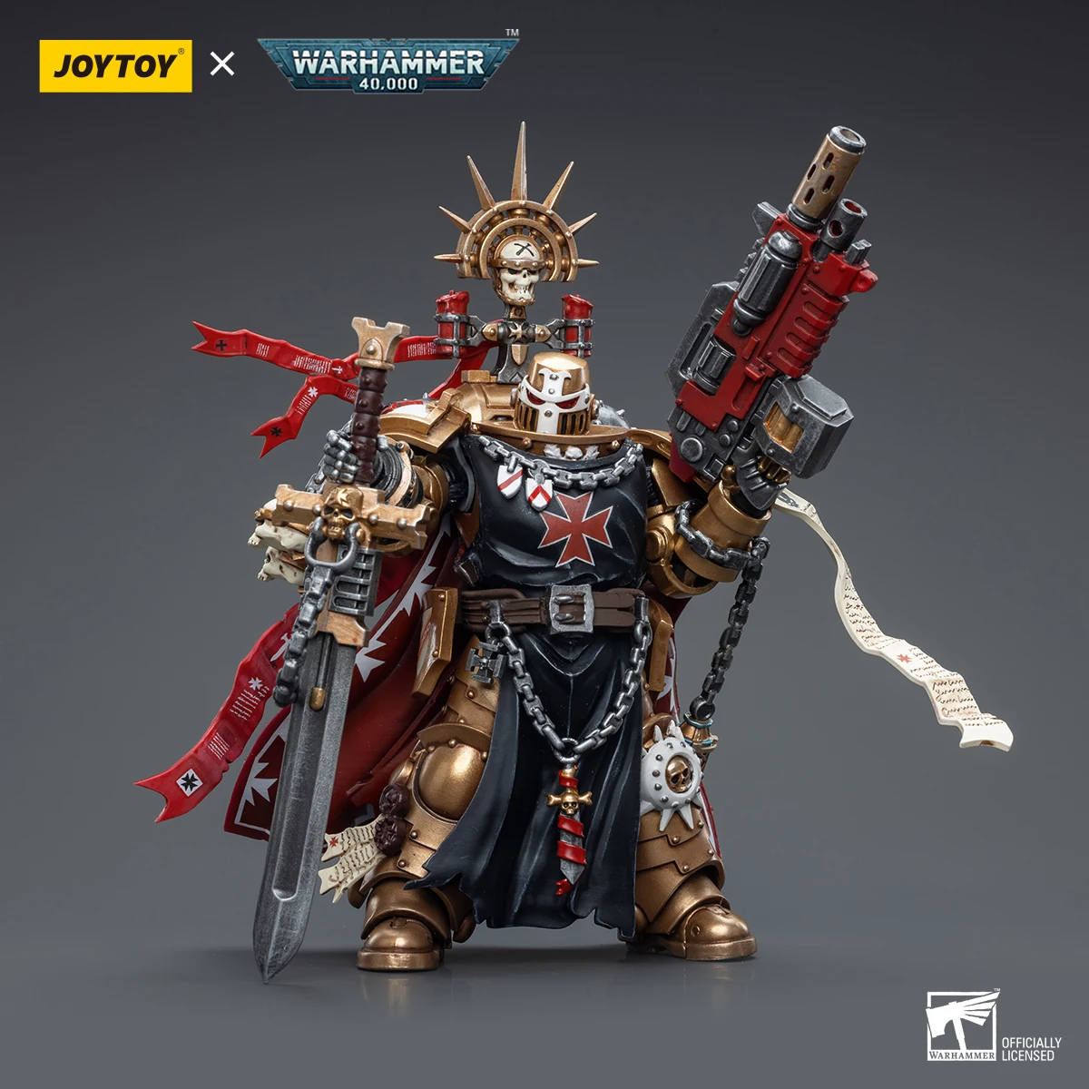 Фото JOYTOY Warhammer 1/18 экшн-фигурка черные тамплиеры высокий маршал вертлюг модель игрушка подарки для мальчика 3,75 дюйма №4