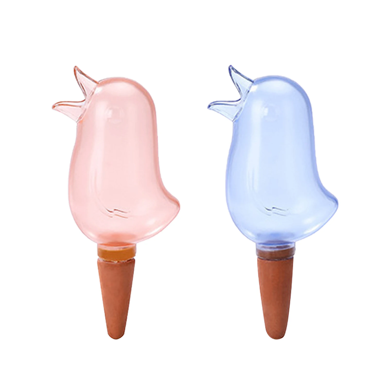 

2pcs Keeps Soil Moist Stakes Vacation Garden Bird Shape Plant Watering Globe Flower Transparent Automatic Dripping Home Office