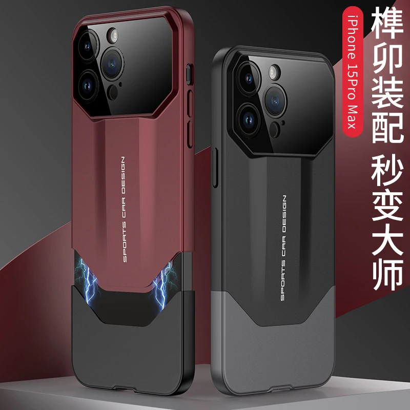 Роскошный Матовый Пластиковый Чехол для телефона iPhone 14 15 Pro Max ТПУ полноразмерный