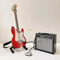 creative ideas red guitar fendern 21329 music strato caster 2in1 model building block brick childrens toy holiday surprise gift
