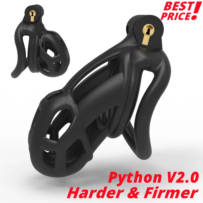 

Clearance Price Mamba Python V2.0 Cock Cage 3D Design Custom Chastity Device Lightweight Curved Penis Ring Cobra Adult Sex Toys