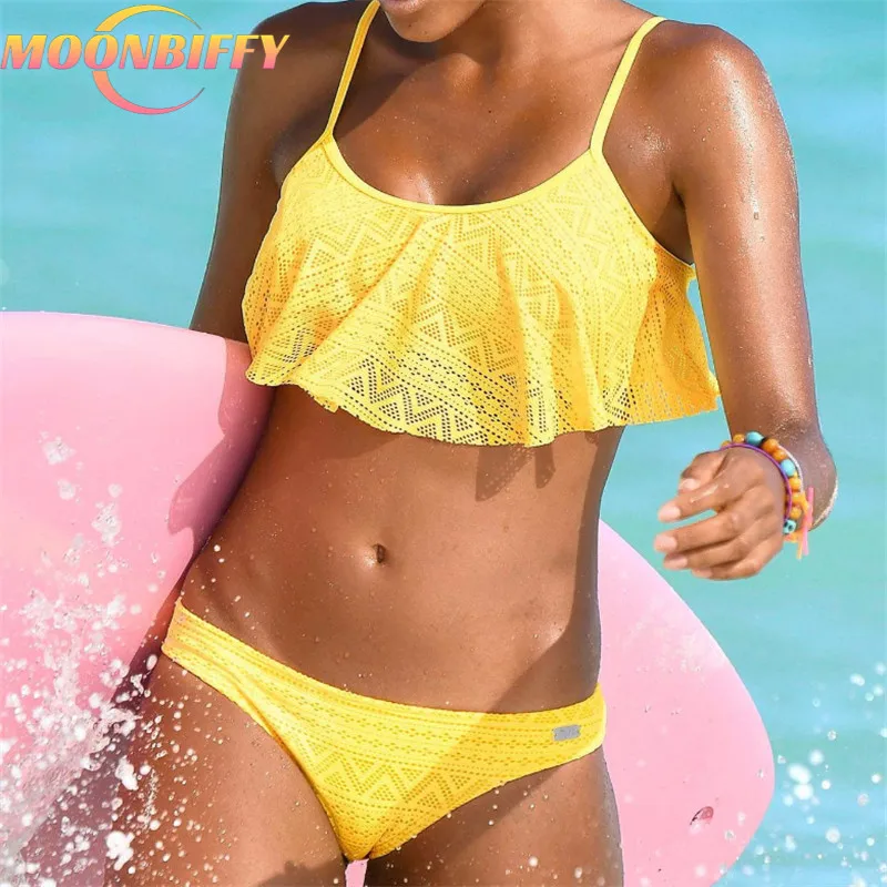 

Женский сексуальный бразильский купальник, Женский однотонный сетчатый бикини, купальник 2021, купальный костюм из двух предметов, белый ком...