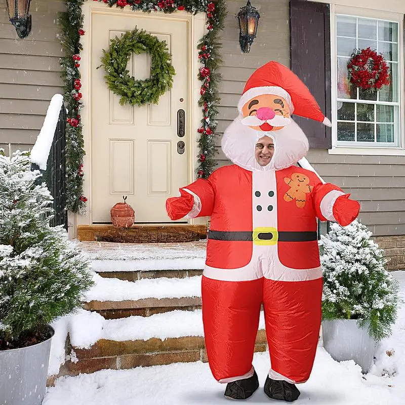 Рождественский надувной костюм Санта-Клауса для взрослых рождественский