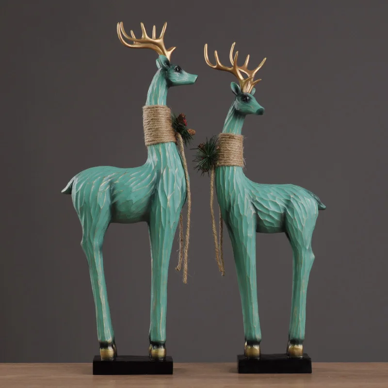 

Nordic Deer Ornaments Living Room Wine Cabinet Museum Rack Home Decorations Wedding Gifts Practical Crafts Decorations for Home