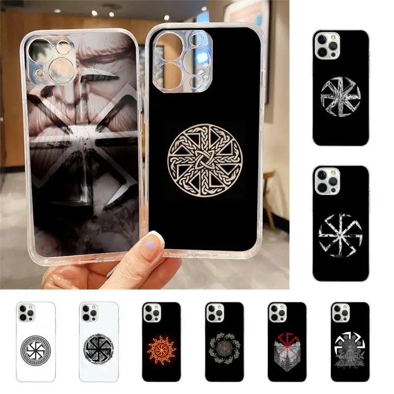 

Slavic Symbol Kolovrat Phone Case For Iphone 7 8 Plus X Xr Xs 11 12 13 Se2020 Mini Mobile Iphones 14 Pro Max Case
