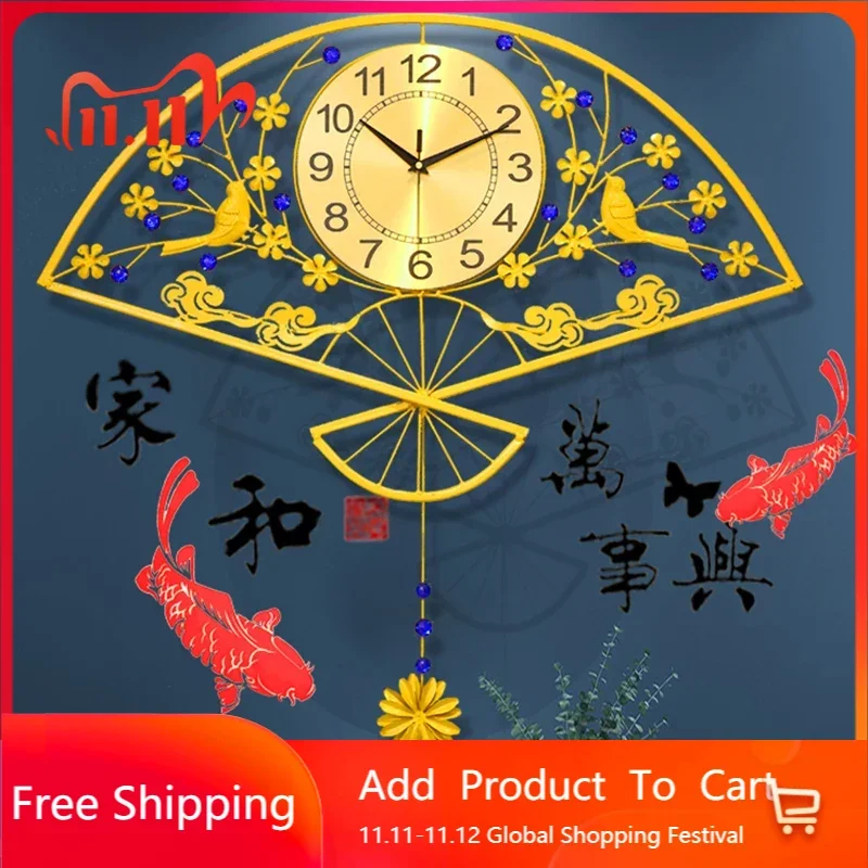 

Big Digital Wall Clock Modern Design Luxury Living Room Wall Clock Metal Vintage Silent Reloj De Pared Wall Decoration WWH35XP
