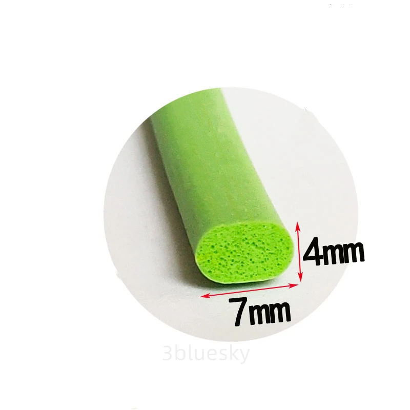 

Silicon Foam Strip Heat Insulation Rubber Bar 20x6mm 7x4mm Green