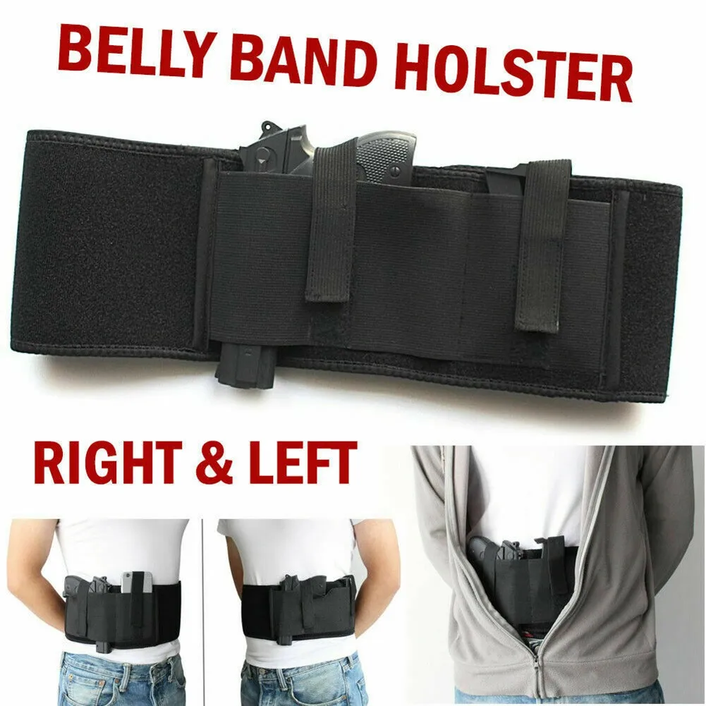 Breathable elastic Neoprene material Left And Right General Version Belly Band Holster  Waist Under Coat Hidden Belt 40 inches