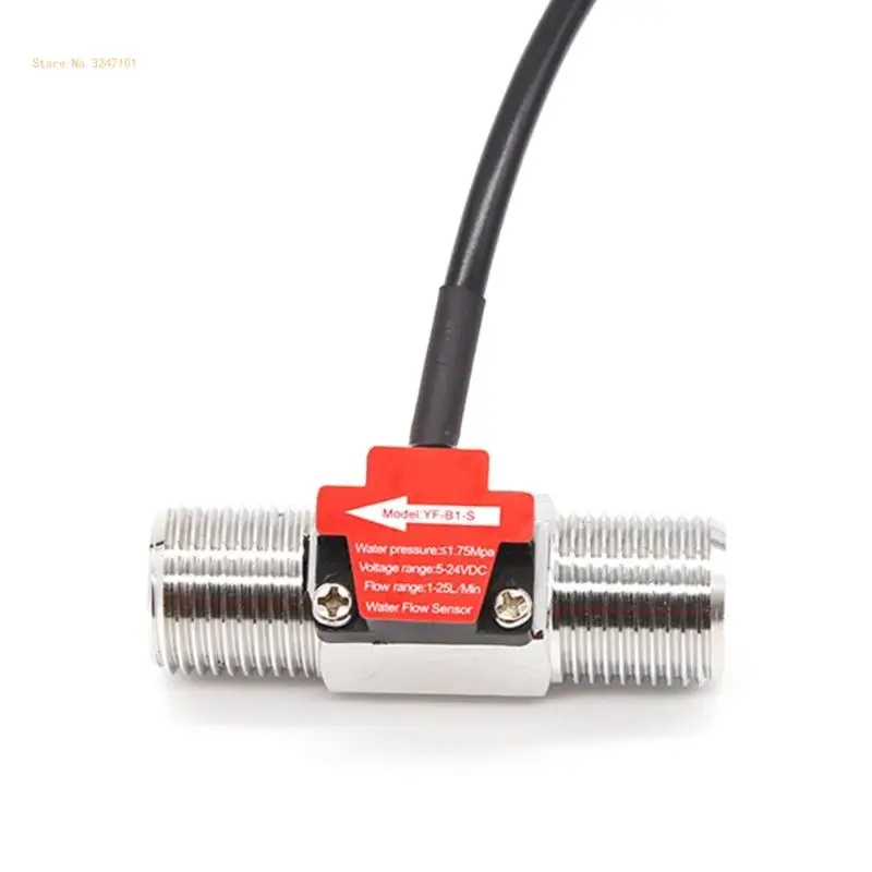 Счетчик жидкости 1-25 л/мин датчик расхода DN15 расходомер из нержавеющей стали воды