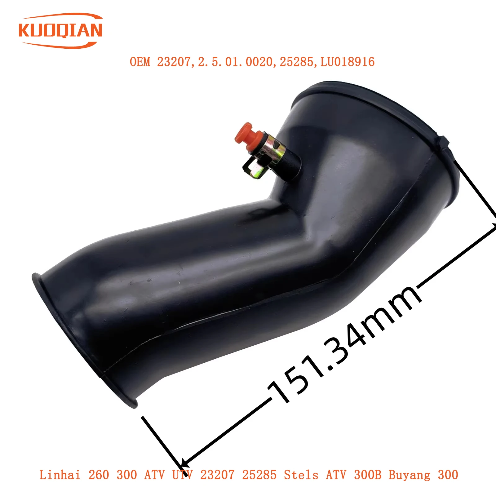 

Соединение карбюратора воздухоочистителя для Linhai 260 300 ATV UTV CUV 23207 25285 Stels 300 ATV 300B 4x4 Buyang 2,5.01.0020 LU 018916