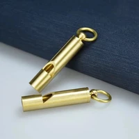 outdoor supplies edc tools handmade brass survival whistle keychain pendant pure copper whistle