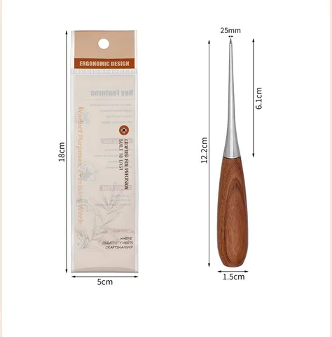 Деревянная ручка кожаная пробойка