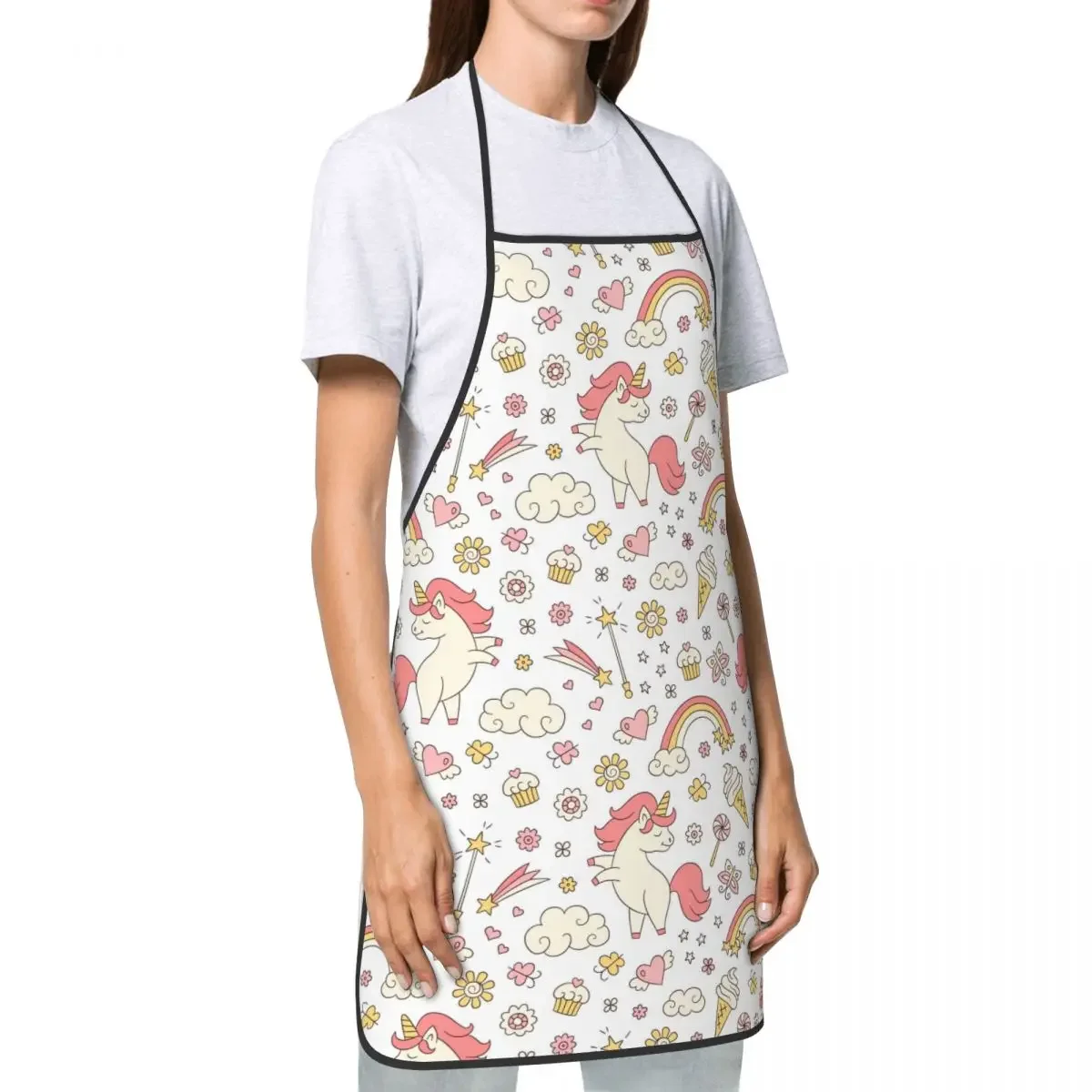 Фартуки в виде единорога для женщин и мужчин кухонный шеф-повар со звездой