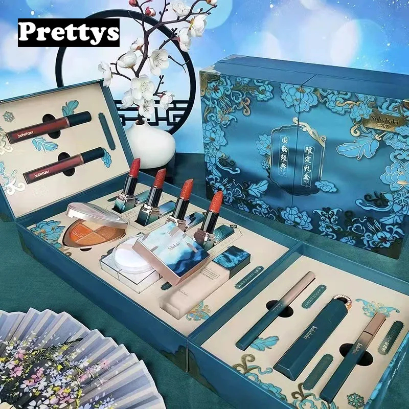 12 шт. высококачественный китайский набор для макияжа с таинственной резьбой