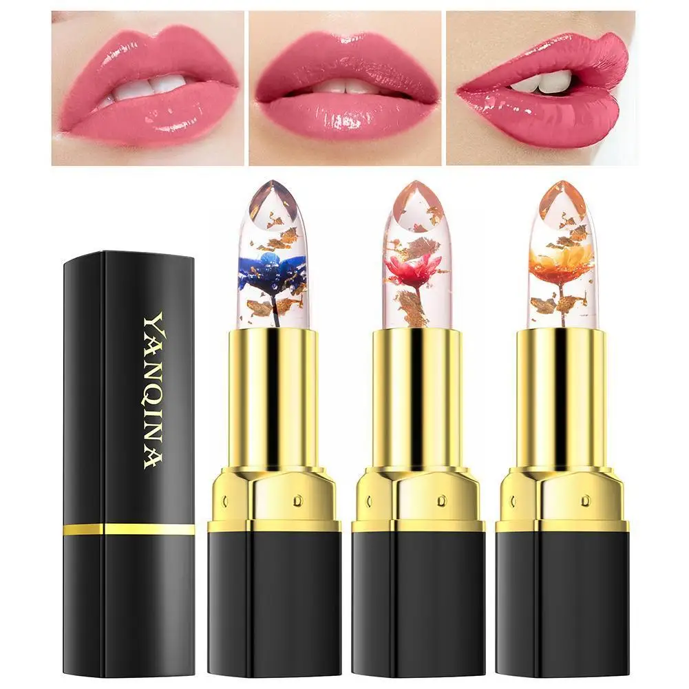 

Бальзам для губ с цветочным дизайном, меняющий цвет, защита от высыхания, искусственное увлажнение, стойкий Уход за губами, макияж L9G2
