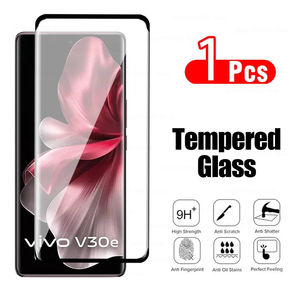 Изогнутая Защита экрана для vivo V30e 5G закаленное стекло V30 Pro V30pro e V 30e 30pro 2024 полное