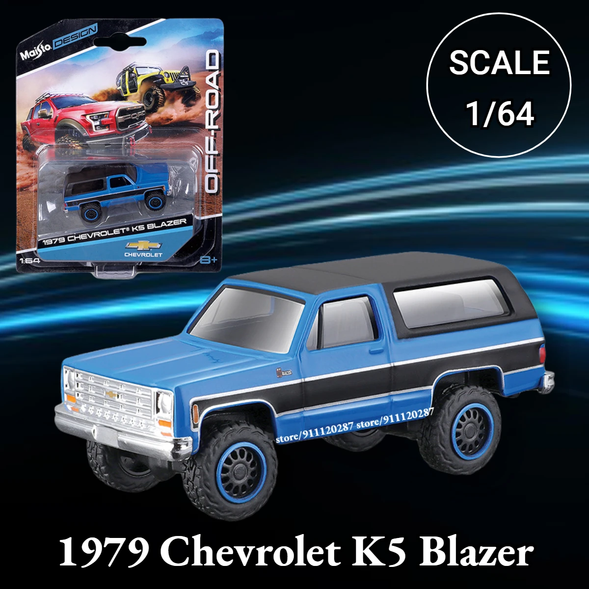 

Миниатюрная винтажная модель автомобиля Maisto 1:64, модель 1979 Chevrolet K5 Блейзер, копия масштаба литых автомобилей, коллекционная игрушка для мальчика