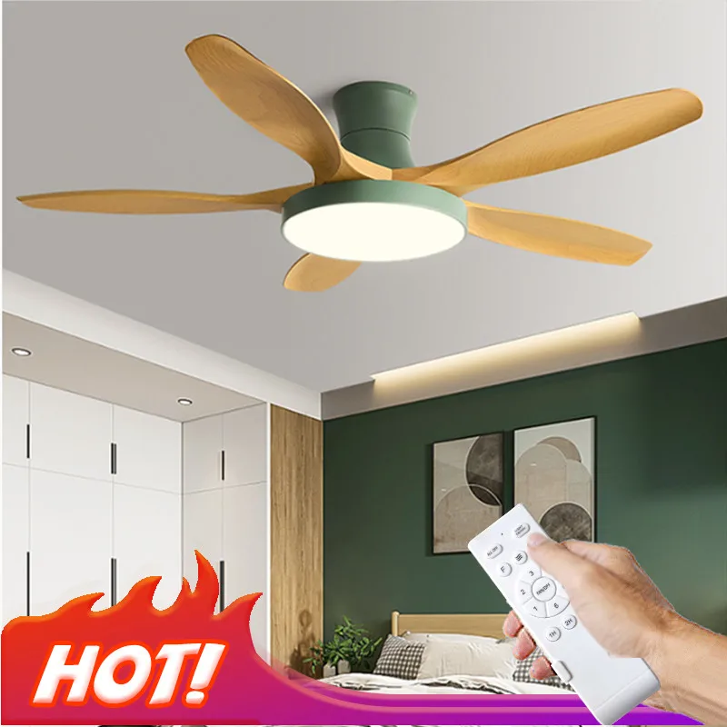 

Nordic Creative Ceiling Fans 5 Blade Ventilador de techo Ceiling Fan Lamps For Living Room Home with Remote Control