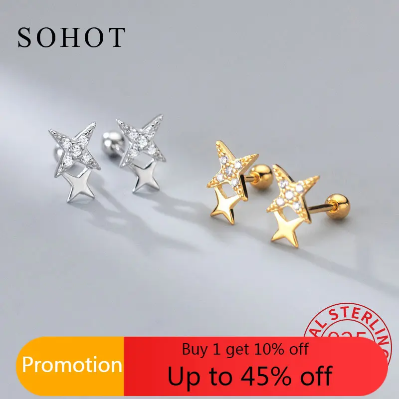 

Женские серьги-гвоздики из серебра 925 пробы с фианитами