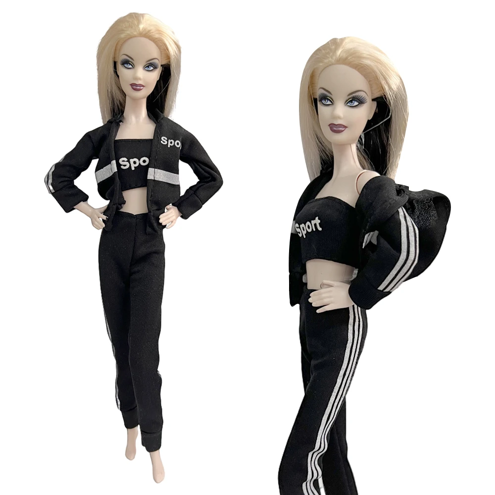 

Модная черная юбка NK1, Спортивная повседневная одежда, Экипировка для йоги, одежда для бега, тренажерного зала, аксессуары для кукол Барби, 1/6, наряд для кукол, игрушки