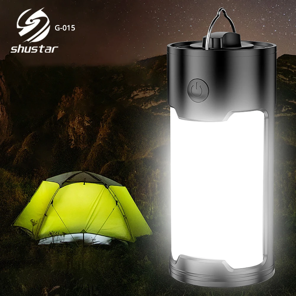 

Powerful Camping Light Waterproof Tent Lamp with Hook Outdoor Fishing Lantern Repair Lamps USB Rechargeable Work Lights Torch