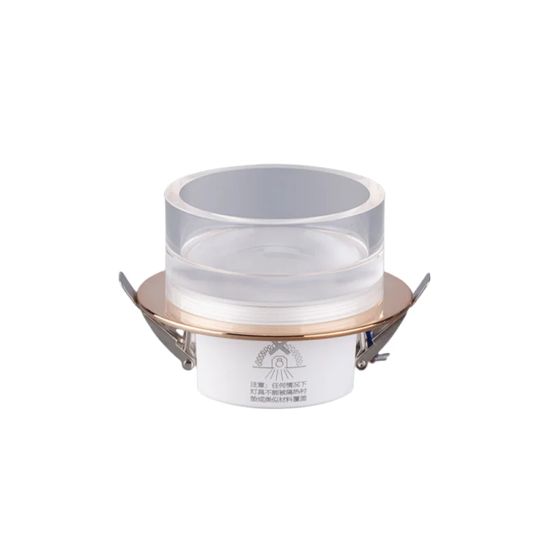 

New led downlight embedded corridor aisle light crystal light luxury decoration three-color home ceiling light7w/9w/12w/15w/18w.