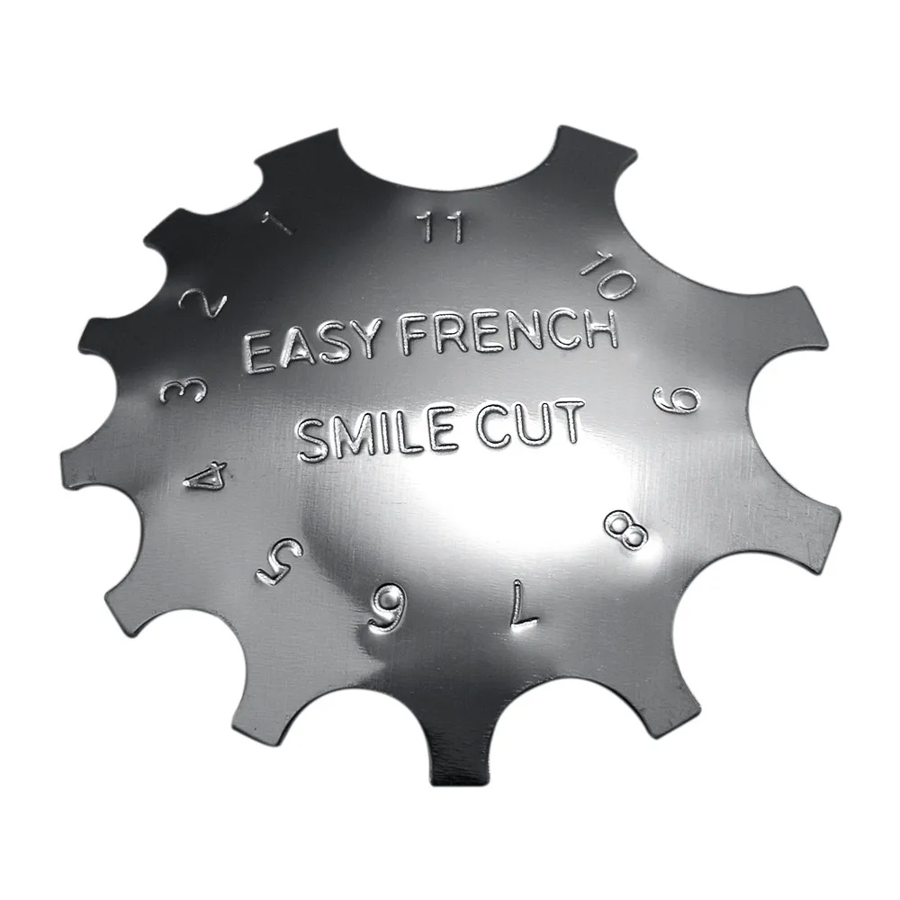 Размеры Easy French Smile Cut V Line Миндальная форма Советы C-Chave Металлический маникюрный
