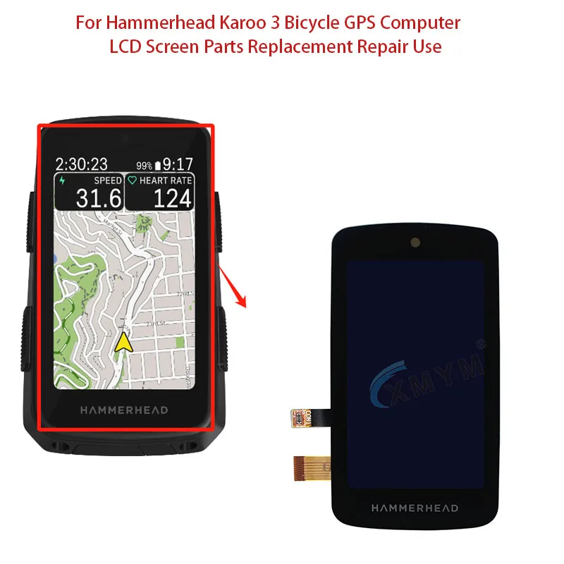 Фото Для Hammerhead Karoo 3, велосипедный GPS компьютер, запасные части для ЖК-экрана, ремонт, использование №1
