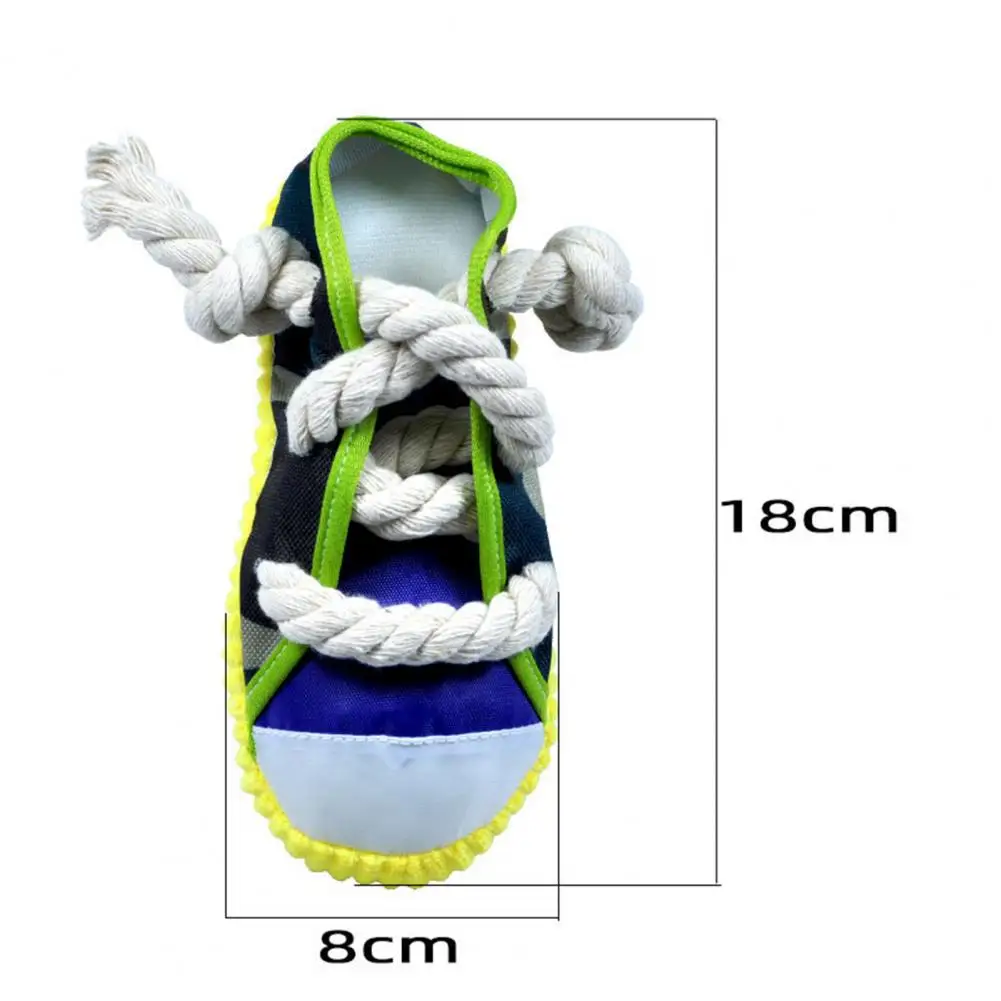 Pet Toy Bite Resistant Interactive Plush Relieve Anxiety Shoe Shape Cat Toy Puppy Dog Accessories Gatos Mascotas Collar Ropa images - 6