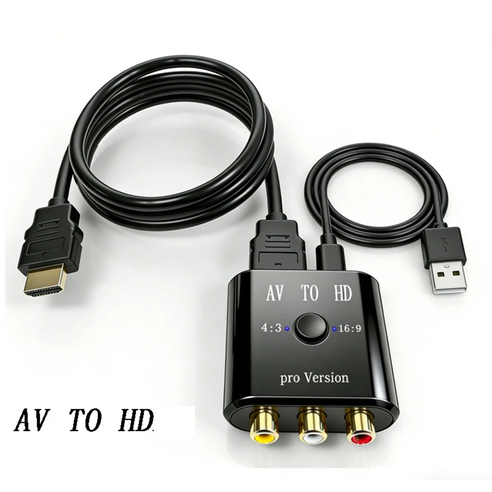 Фото (A30I) Конвертер RCA AV в HDMI-совместимый, AV/CVSB L/R Video Box, поддержка HD 1080P, выход NTSC/PAL №2