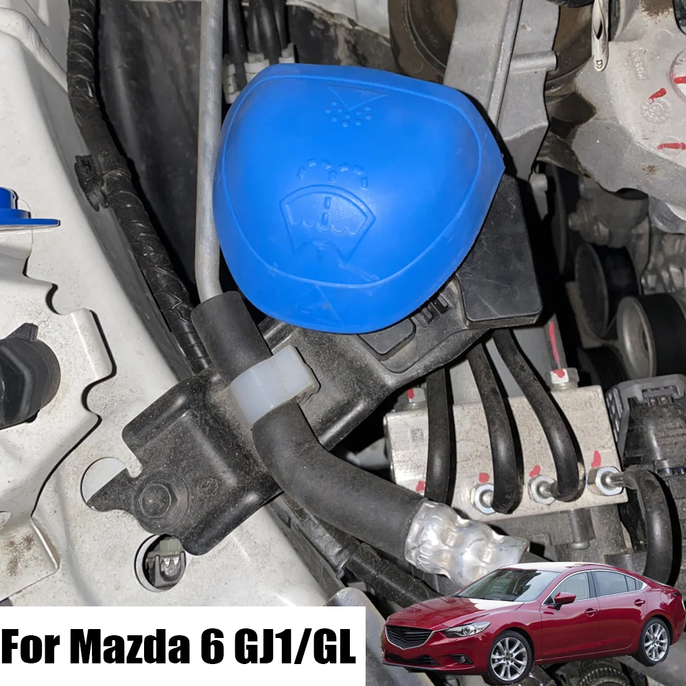 Car Windshield Wiper Washer Fluid Reservoir Tank Cover Bottle Lid Cap For Mazda 6 3G GJ1 GL 2012 2013 2014 2015 2016 2017 – 2023