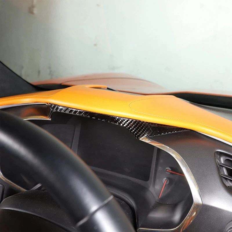 Для Corvette C7 2014-2019 мягкое углеродное волокно панель приборной панели автомобиля