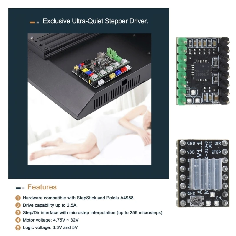 

Stepper Motor Driver for SIDEWINDER X1 Genius/Pro 3D Printers