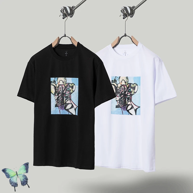 

Cactus Jack T Shirt Monster Ghosts Print Funny Design Men Women Travis Scott Short Sleeve T-Shirt