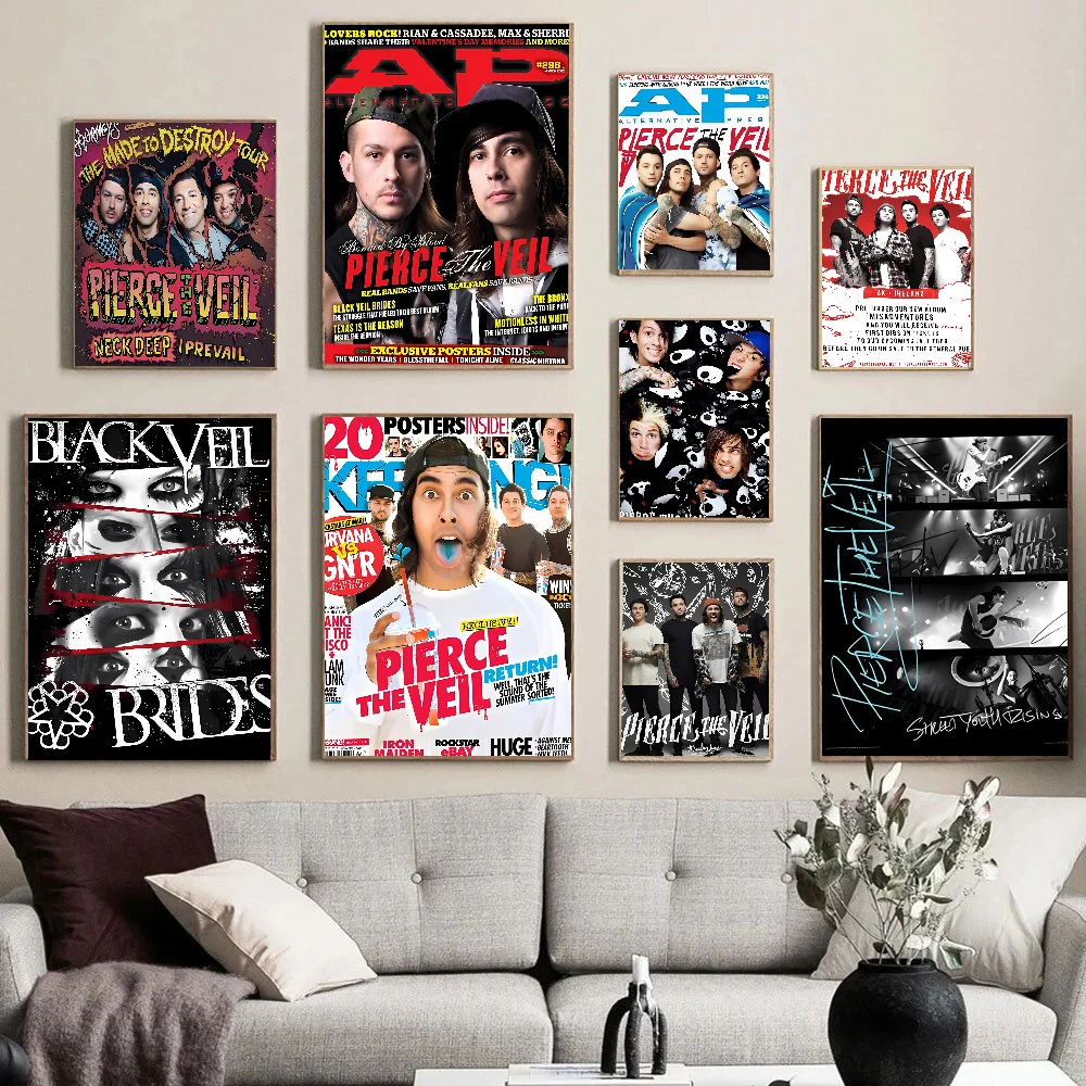 Samoprzylepny художественный постер Pierce The Veil Band белая бумага принты постеры